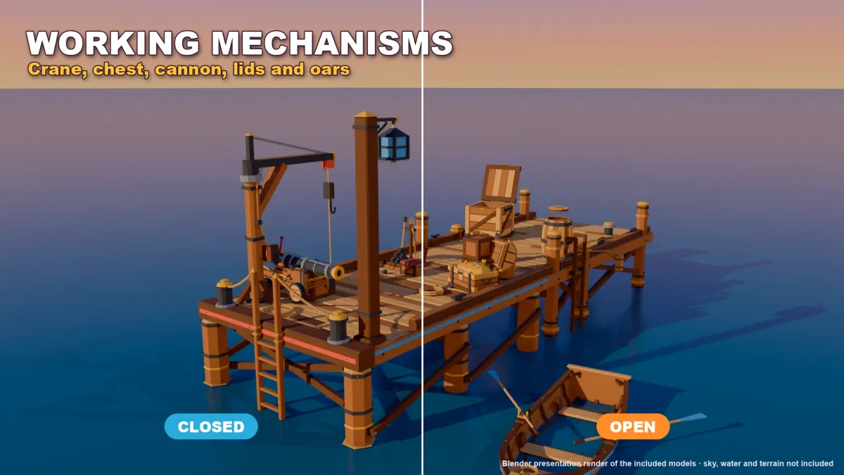136 posable parts: gunports, cannons, rudders, sails